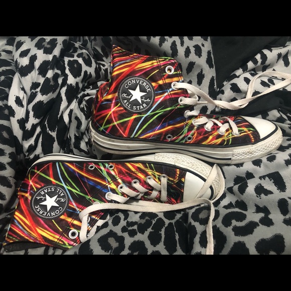 Converse Shoes - Neon Hightop Converse women 9 Mens 7